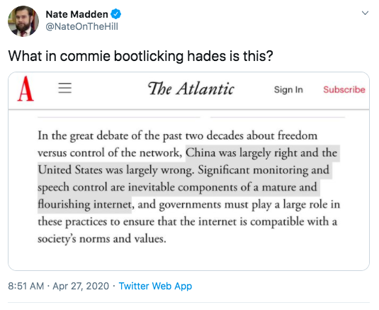 Nate Madden tweet - Daily Memo 04-27-20